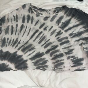 VS PINK TIE DYE CROPPED T SZ SMALL